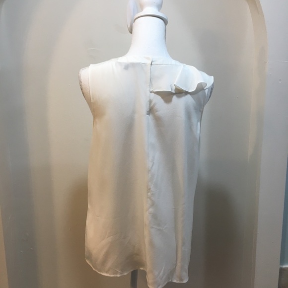 Antonio Melani Asymmetrical Ruffle Silk Top - Picture 5 of 8